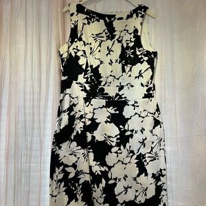 Chaps black & white dress